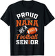 Proud Nana of a football Senior class of 2025 graduation T-Shirt - T-Shirt | Black