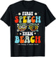 First Speech Then Beach Speech Therapy Teacher Summer Break T-Shirt - T-Shirt | Black
