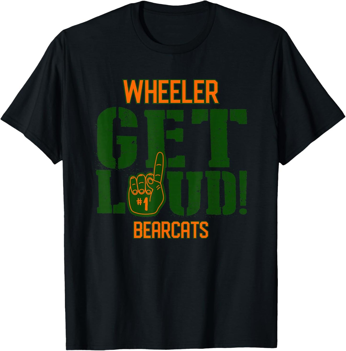 Wheeler High School GET LOUD Bearcats T-Shirt - T-Shirt | Black