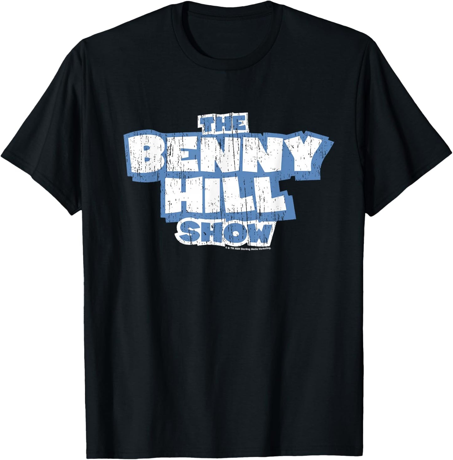 Benny Hill The Benny Hill Show Logo Distressed T-Shirt - T-Shirt | Black