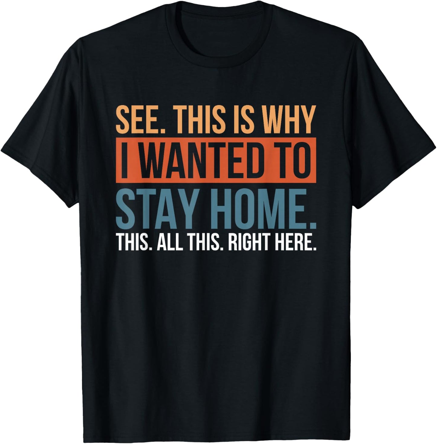 See This Is Why I Wanted To Stay Home This All This Right T-Shirt - T-Shirt | Black