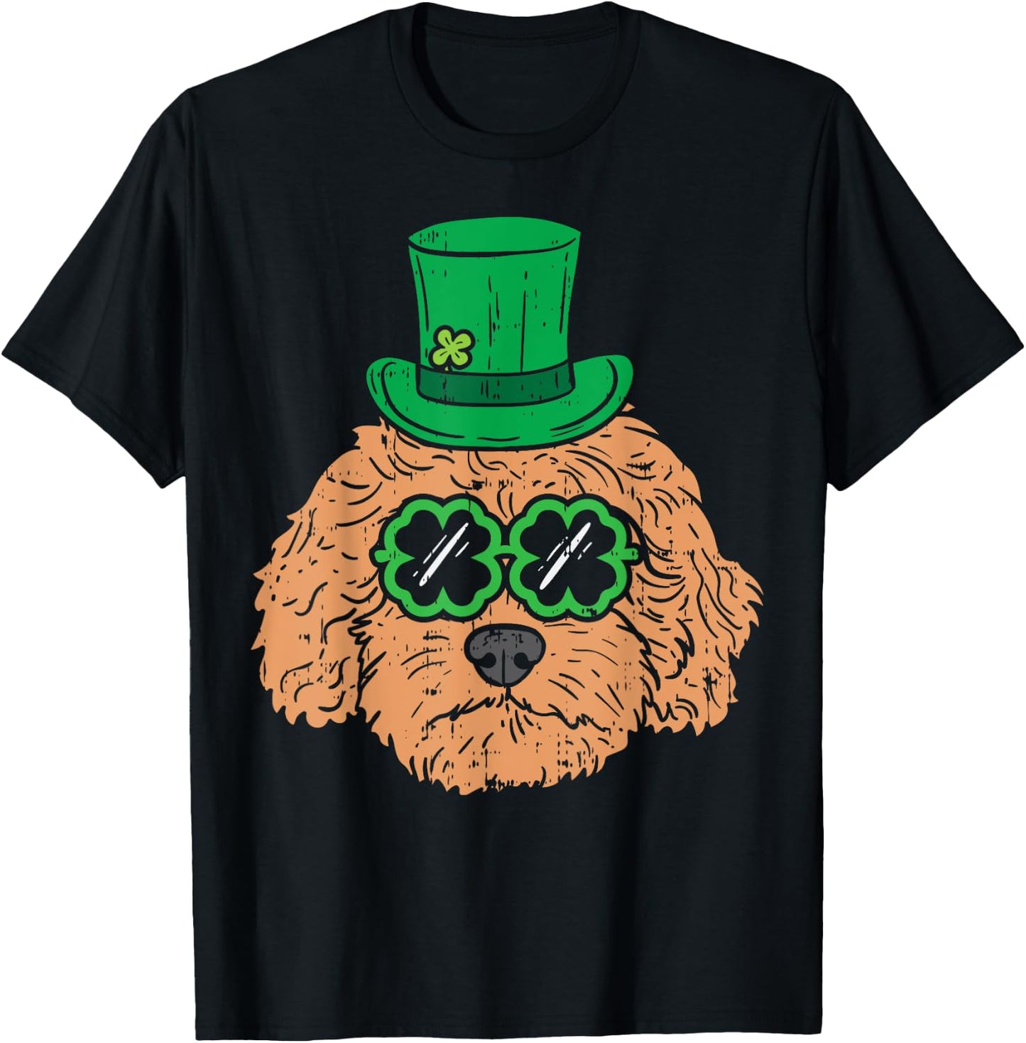 Irish Goldendoodle Doodle Dog Funny St Patricks Day Pet Gift Men Women Kids T-Shirt - T-Shirt | Black