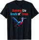 Texas Running The Roads Red White Blue Roadrunner T-Shirt - T-Shirt | Black