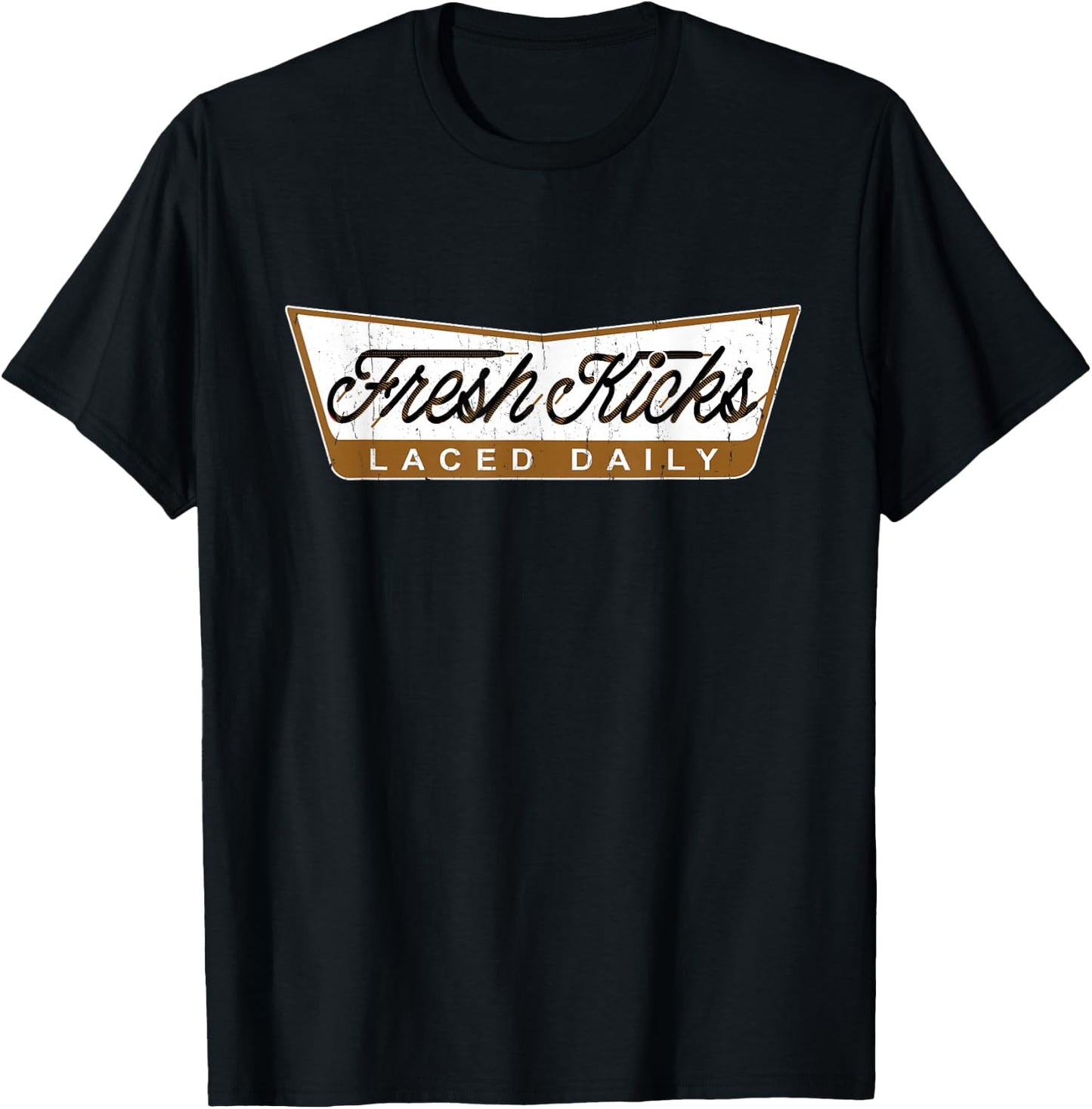 Brown Fresh Kicks Brown Color Graphic T-Shirt - T-Shirt | Black