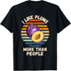 Vintage I Like Plums More Than People Retro Plums Fruit T-Shirt - T-Shirt | Black