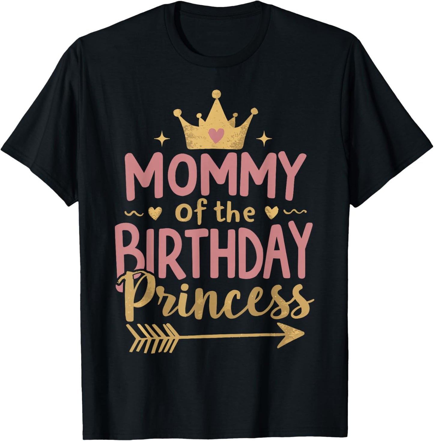 Mommy of The Birthday Princess Birthday Family T-Shirt - T-Shirt | Black