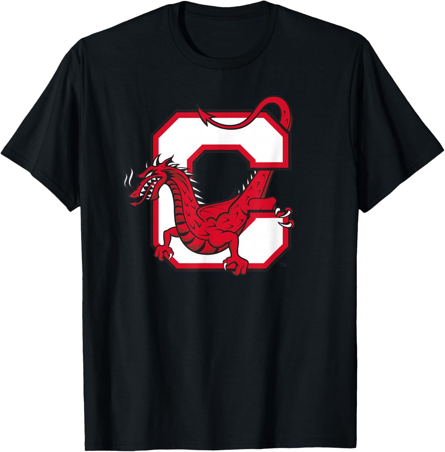 SUNY Cortland Red Dragons C Mark T-Shirt - T-Shirt | Black