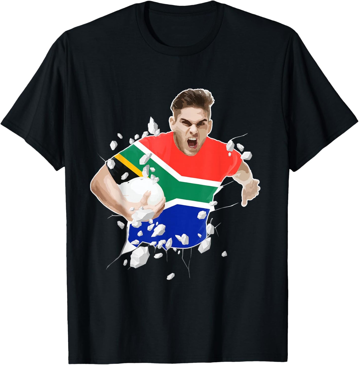 South Africa Rugby Union Jersey | 2019 Fans Kit Springbok T-Shirt - T-Shirt | Black