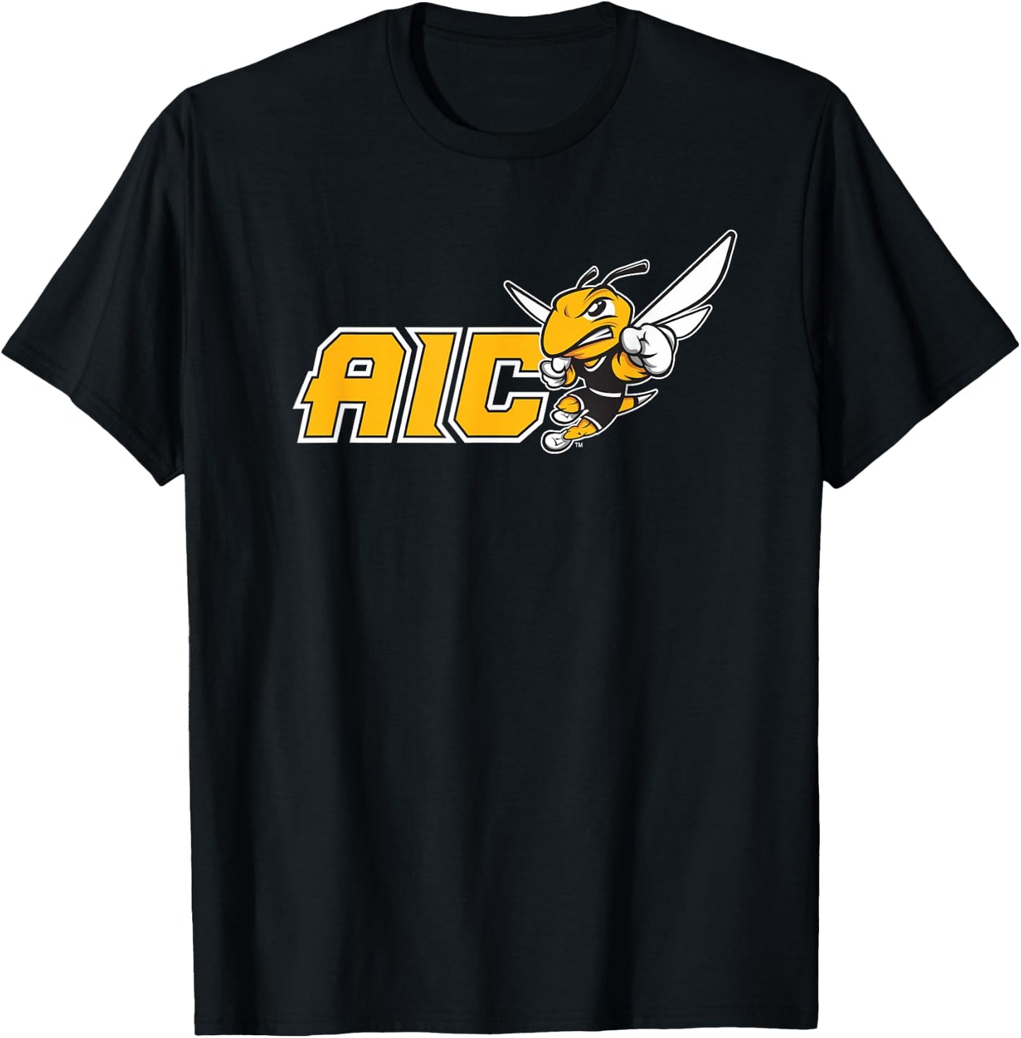 American International College AIC Yellow Jackets T-Shirt - T-Shirt | Black