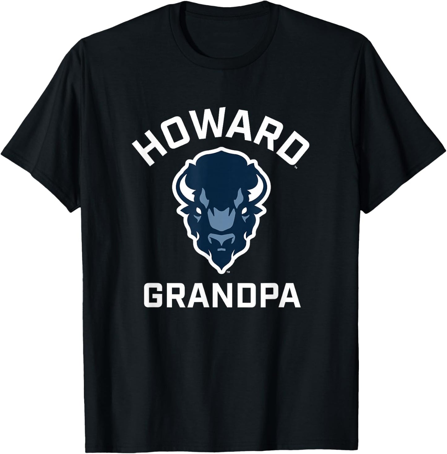 Howard University Bison Arched Grandpa T-Shirt - T-Shirt | Black