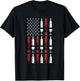 Wine Glass 4th of July Vintage USA Flag Patriotic Drinker T-Shirt - T-Shirt | Black