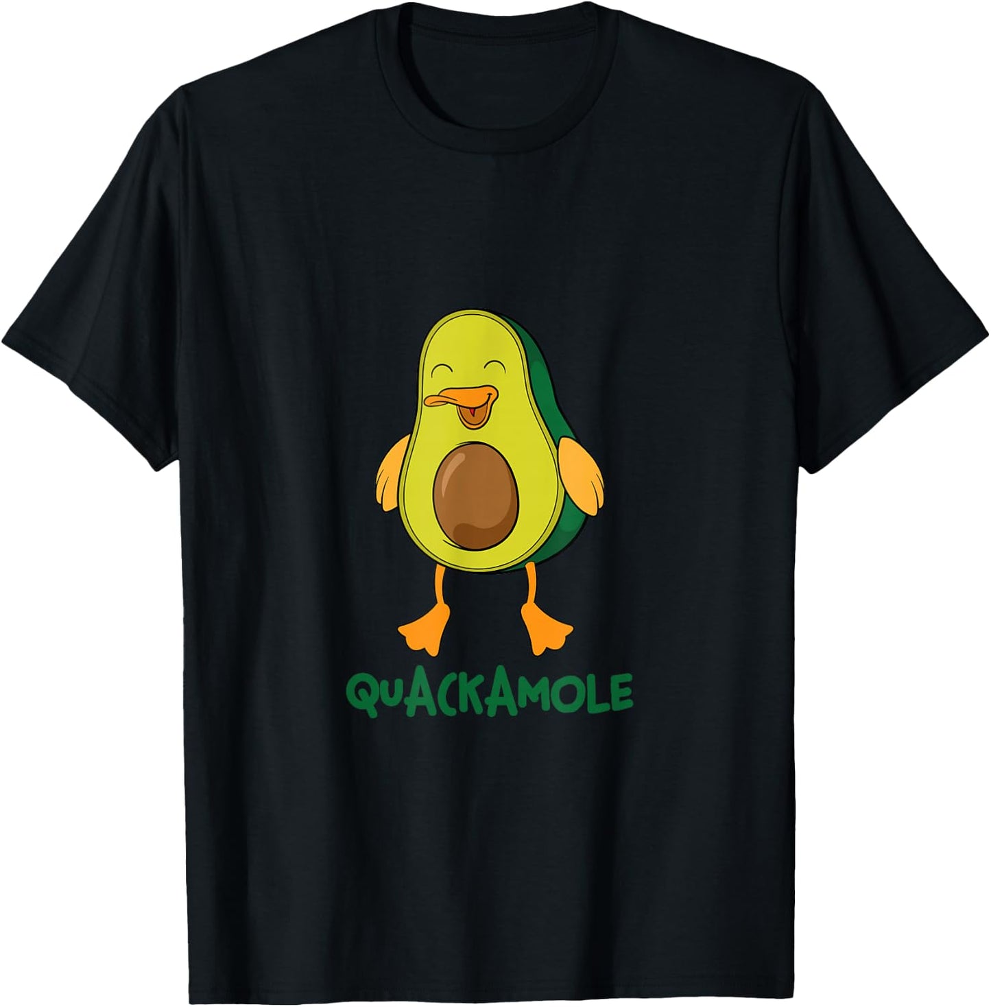 Guacamole Gift Avocado Costume Duck Vegan I Quackamole T-Shirt - T-Shirt | Black