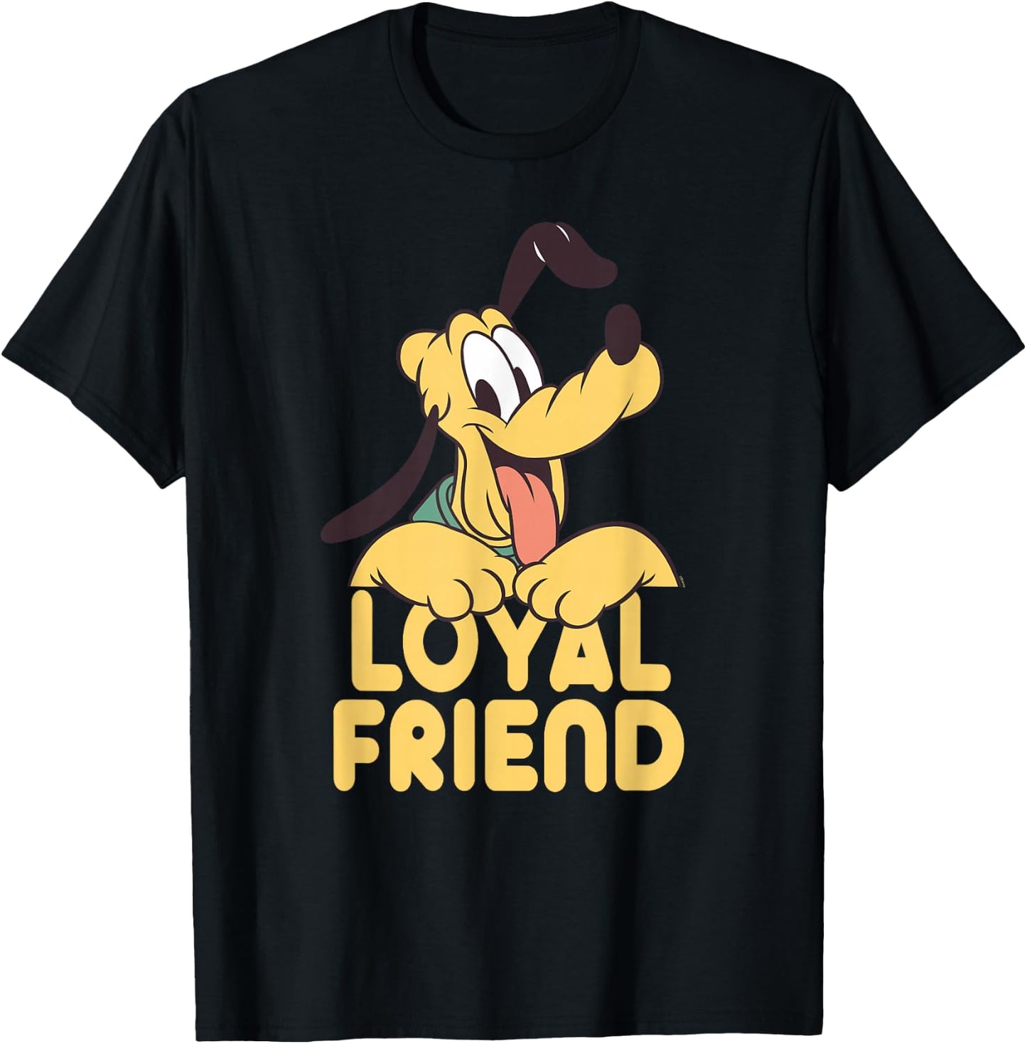 Disney Pluto Mickey Mouse’s Dog Pal Loyal Friend T-Shirt - T-Shirt | Black