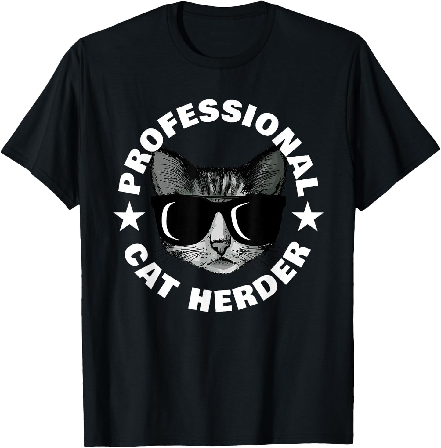 Professional Cat Herder T-Shirt - T-Shirt | Black