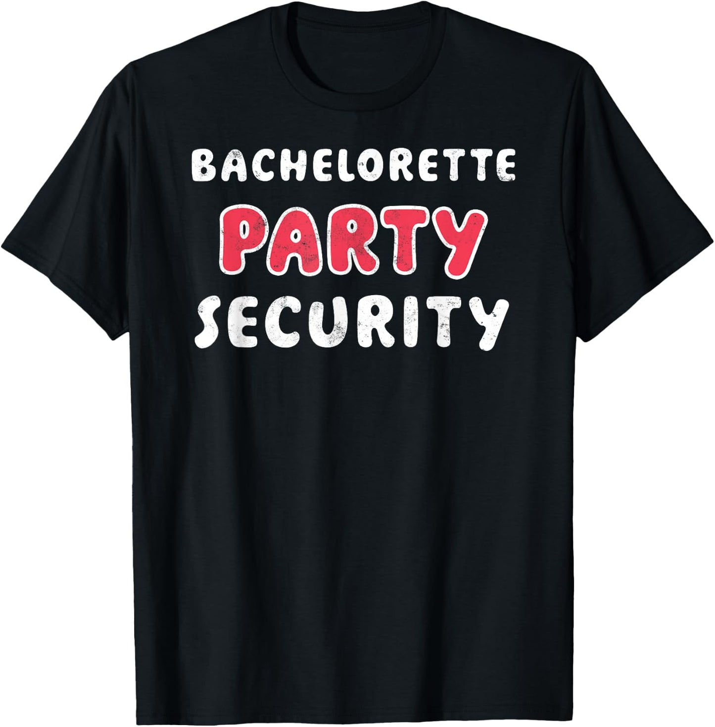 Bride Party Hens Night Funny Bachelorette Party Security T-Shirt - T-Shirt | Black