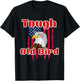 Tough Old Bird Bald Eagle American Flag Design T-Shirt - T-Shirt | Black