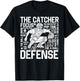 Baseball Softball Catcher Position Word Art Player Game Day T-Shirt - T-Shirt | Black