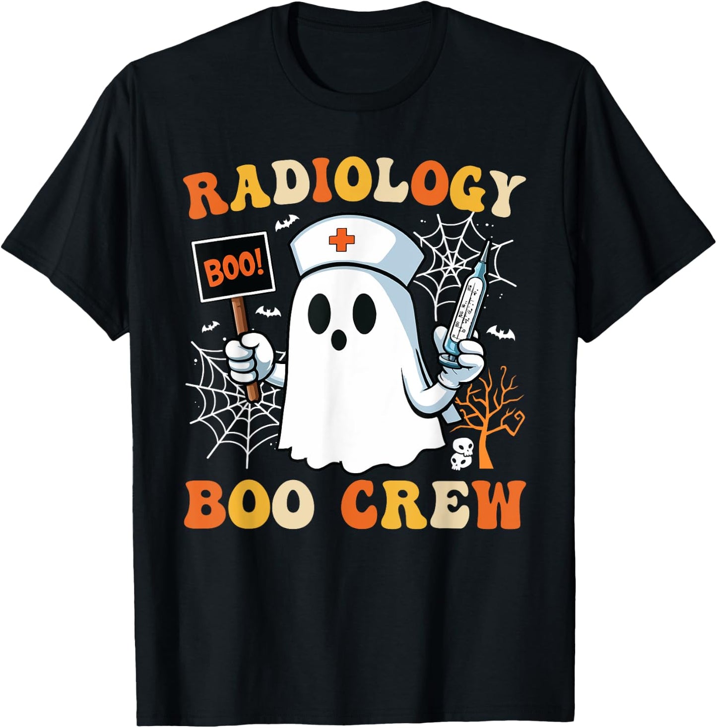 Radiology Boo Crew Funny Spooky Nurse Halloween Costume T-Shirt - T-Shirt | Black