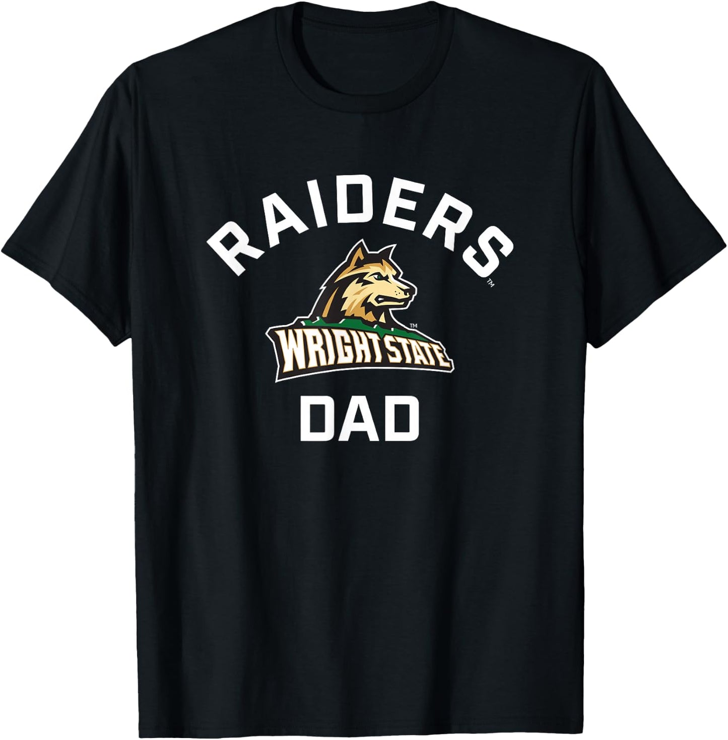 Wright State University WSU Raiders Arched Dad T-Shirt - T-Shirt | Black