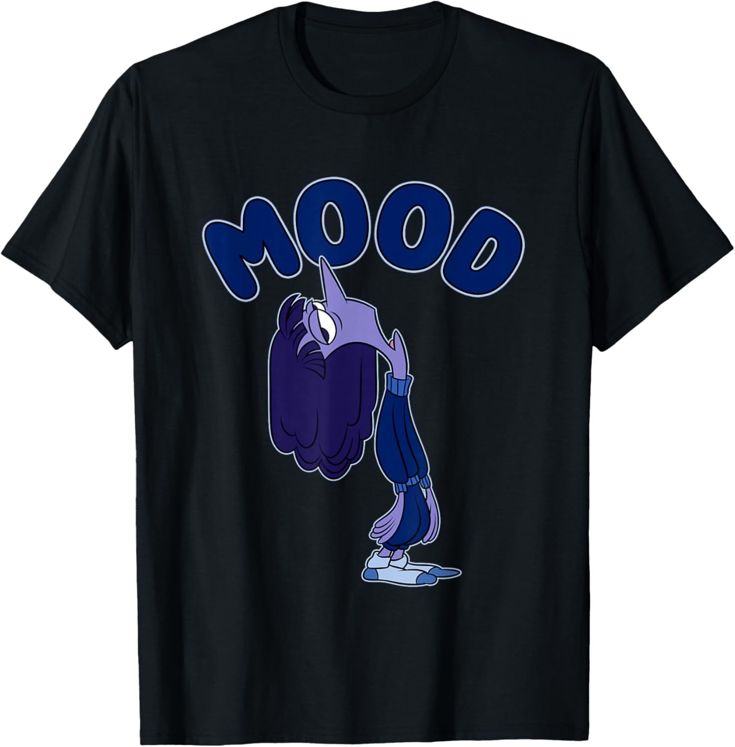 Disney Pixar Inside Out 2 Mood Ennui Bored Retro Shot T-Shirt - T-Shirt | Black