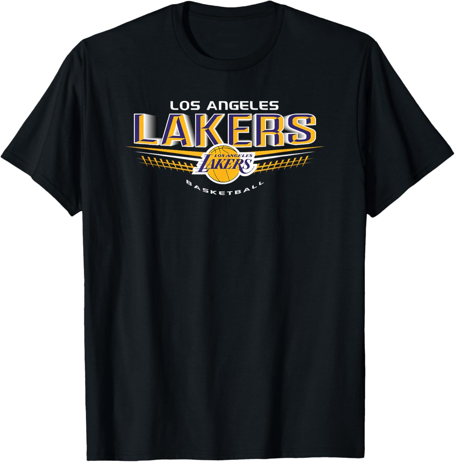 LOS ANGELES LAKERS NBA Los Angeles Lakers El Dorado Black Small Straight T-Shirt - T-Shirt | Black