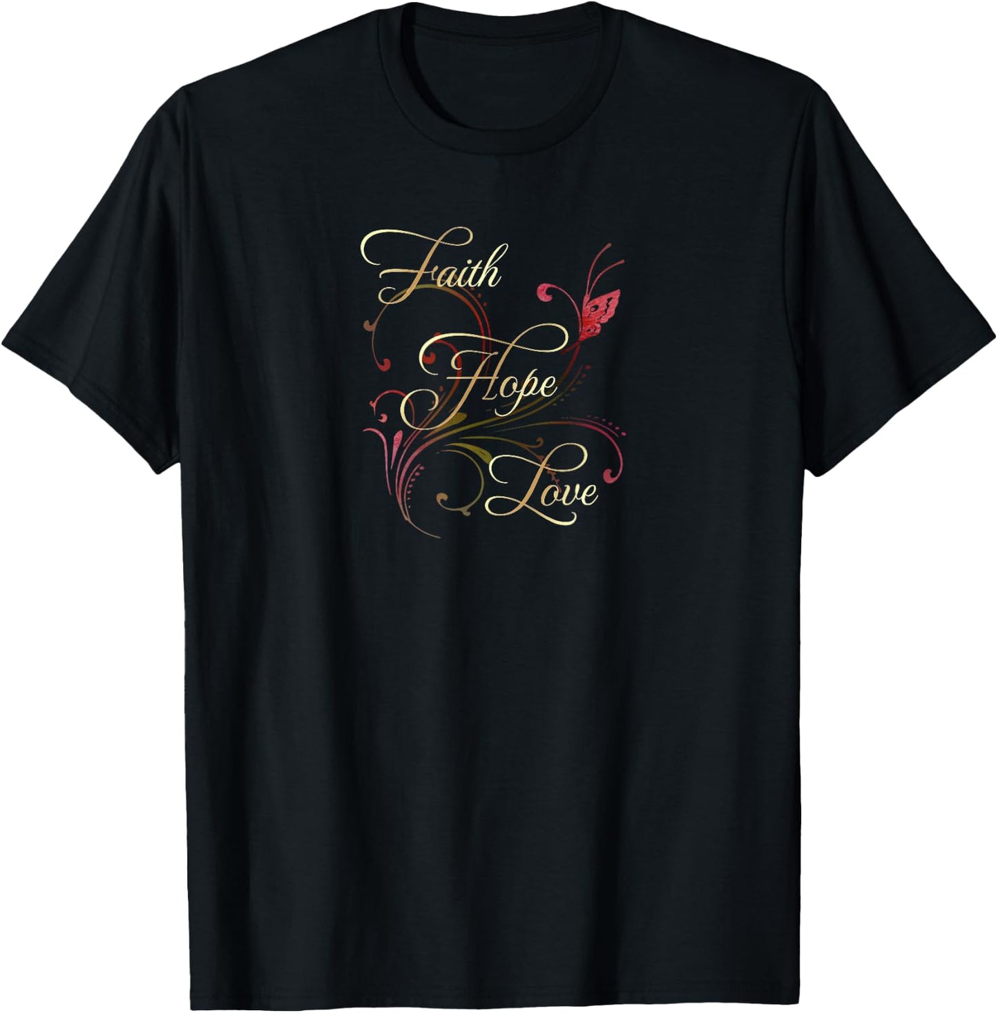 Bible Verse Faith Hope Love T-Shirt - T-Shirt | Black