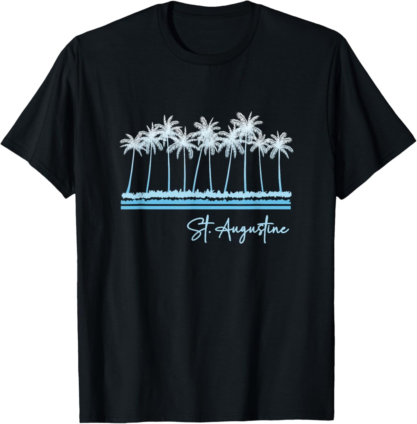 St Augustine Florida Beach Tropical Vintage Souvenirs T-Shirt - T-Shirt | Black