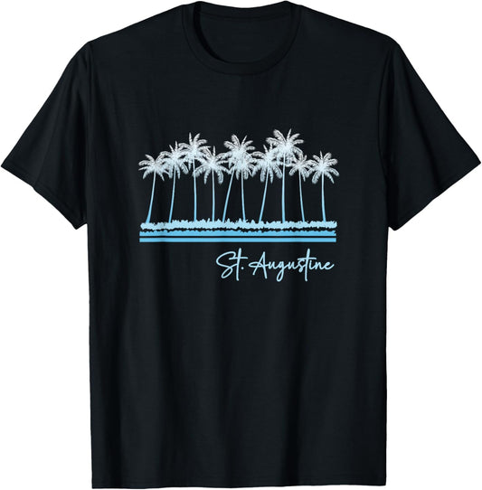 St Augustine Florida Beach Tropical Vintage Souvenirs T-Shirt - T-Shirt | Black