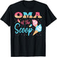 Oma Of The Scoop Ice Cream Gender Reveal Baby Shower T-Shirt - T-Shirt | Black