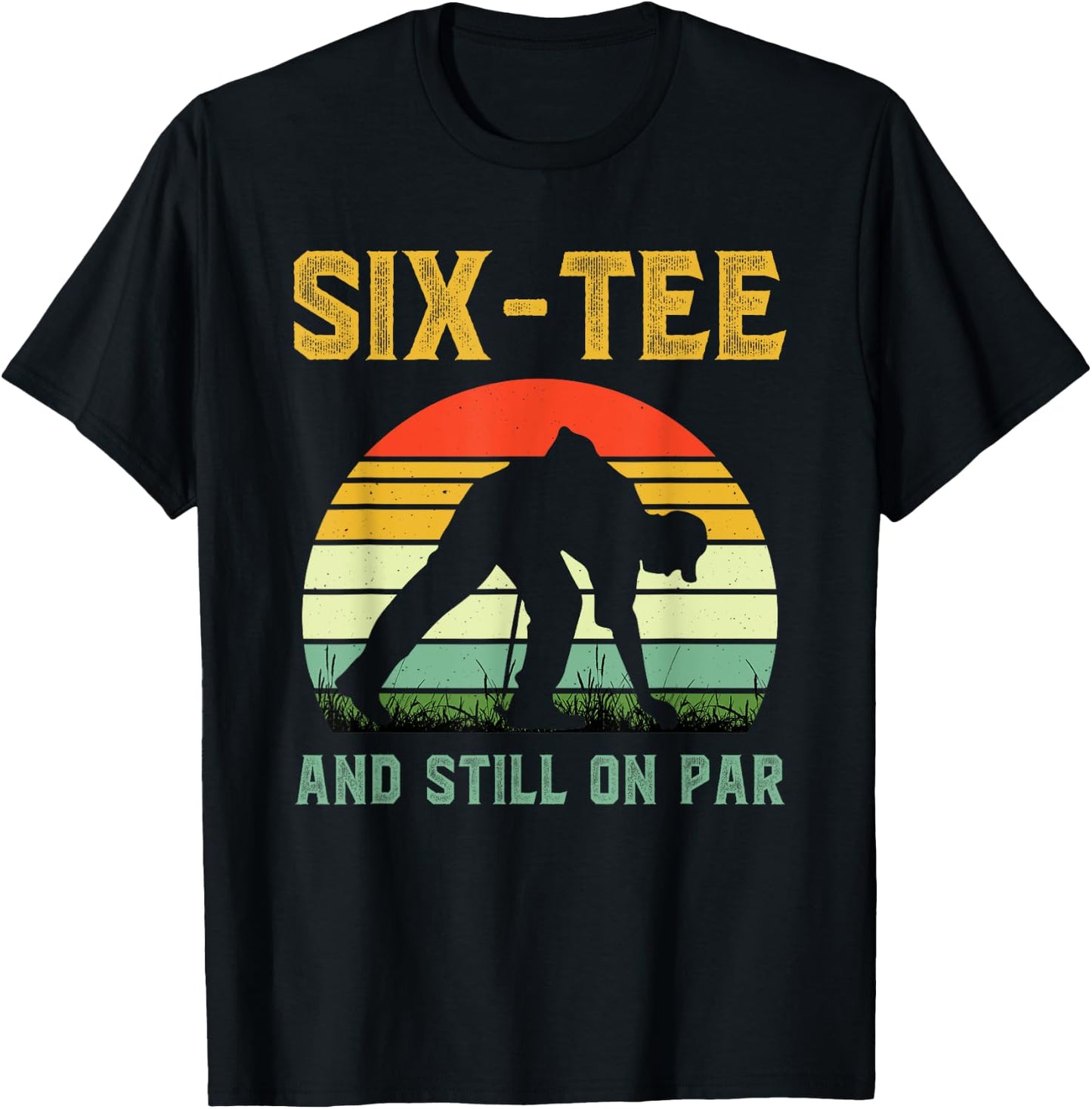 Funny 60th Birthday Golf Pun Golfing 60 Year Old Golfer T-Shirt - T-Shirt | Black