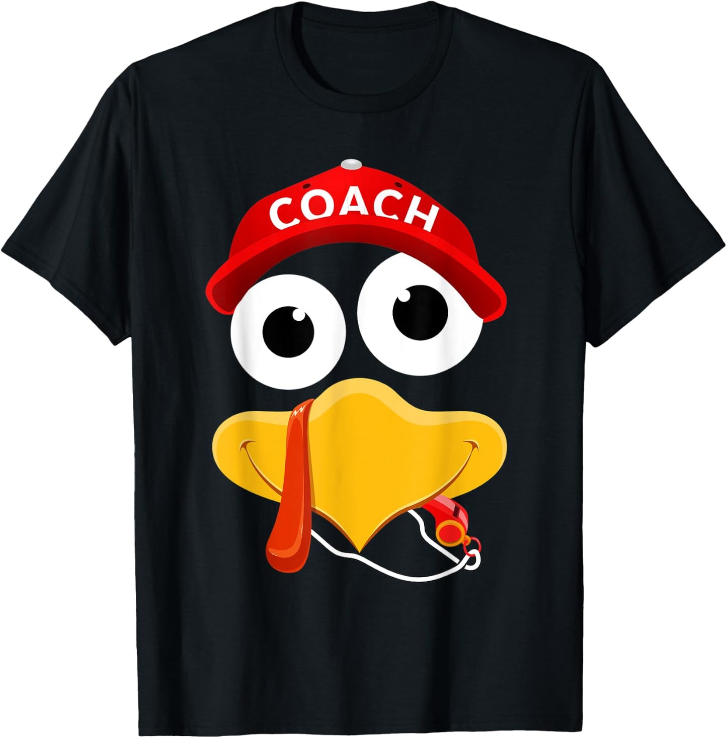 Thanksgiving Turkey Baseball Coach Funny Boys Kids Teen Dads T-Shirt - T-Shirt | Black