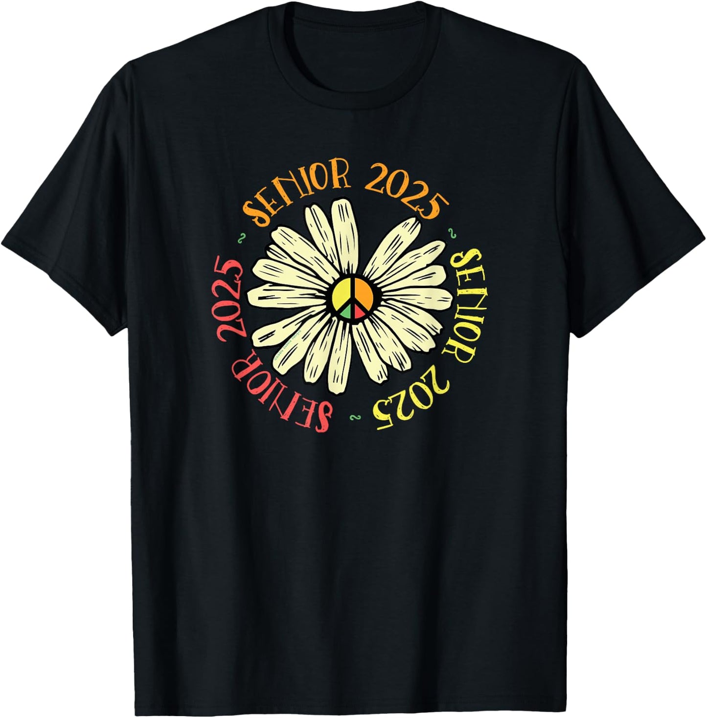 Retro Senior 2025 Class of 2025 | Senior 2025 T-Shirt - T-Shirt | Black