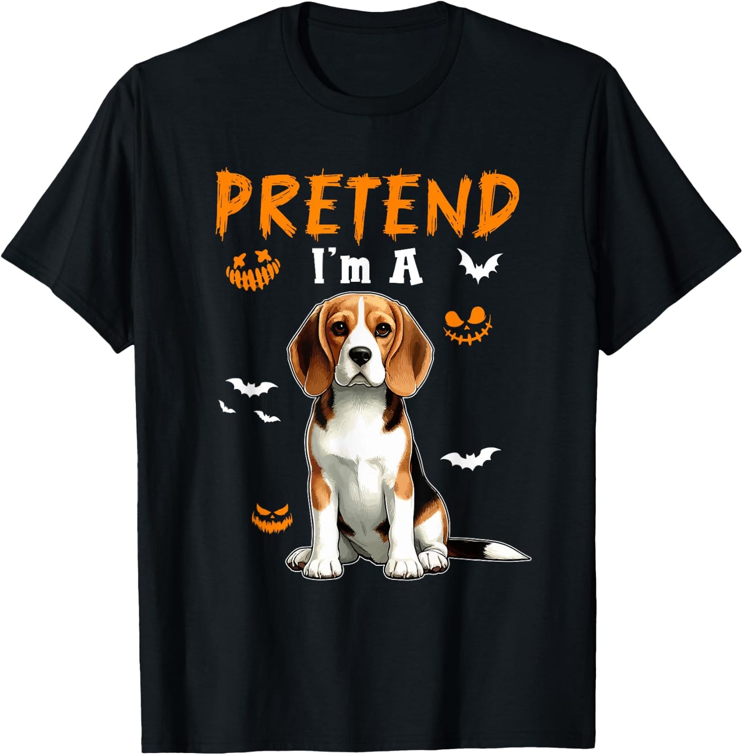 Pretend I'm A Beagle Halloween Costume Owner Kids Family T-Shirt - T-Shirt | Black