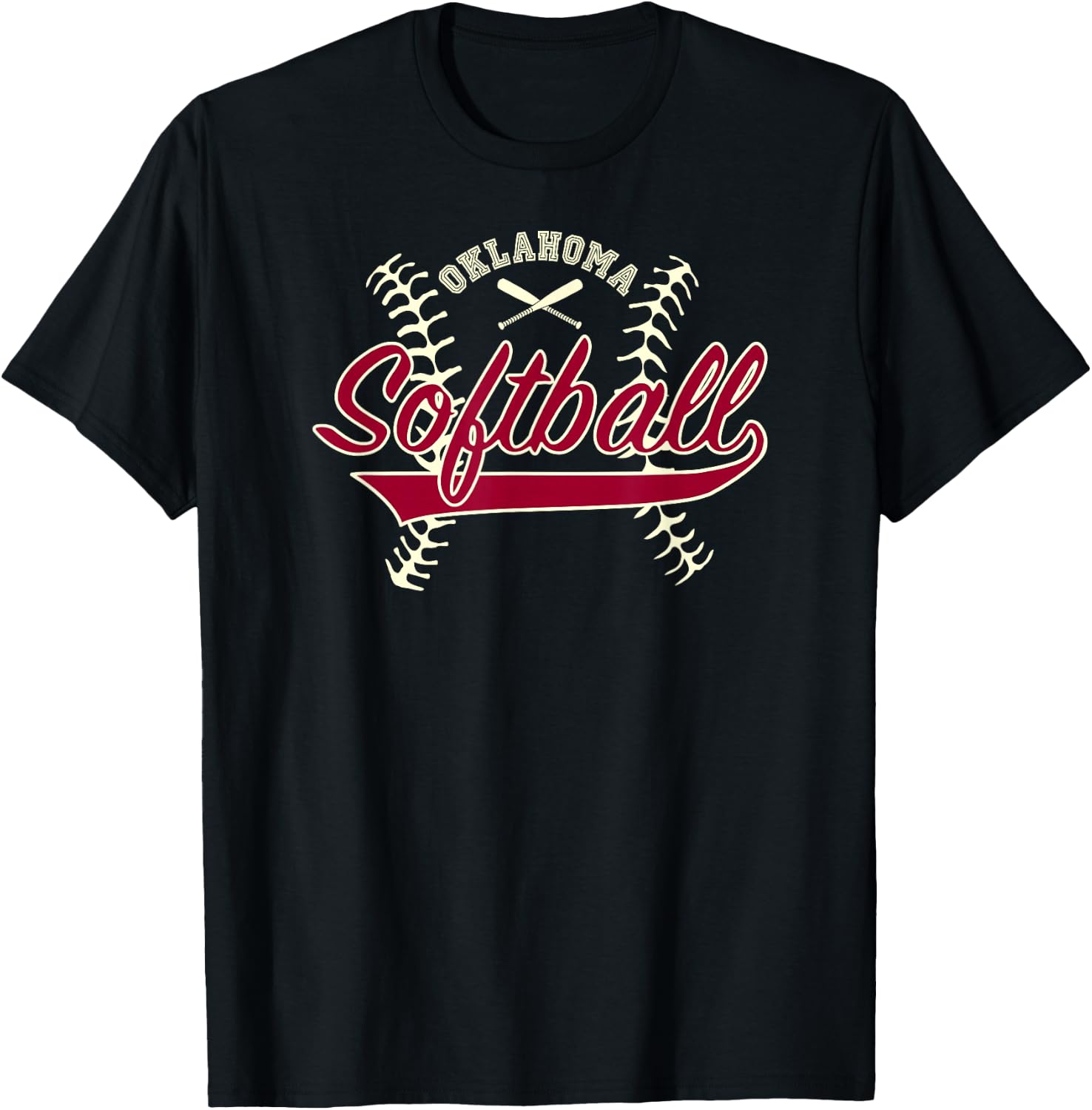 Oklahoma Softball Script T-Shirt - T-Shirt | Black
