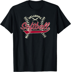 Oklahoma Softball Script T-Shirt - T-Shirt | Black