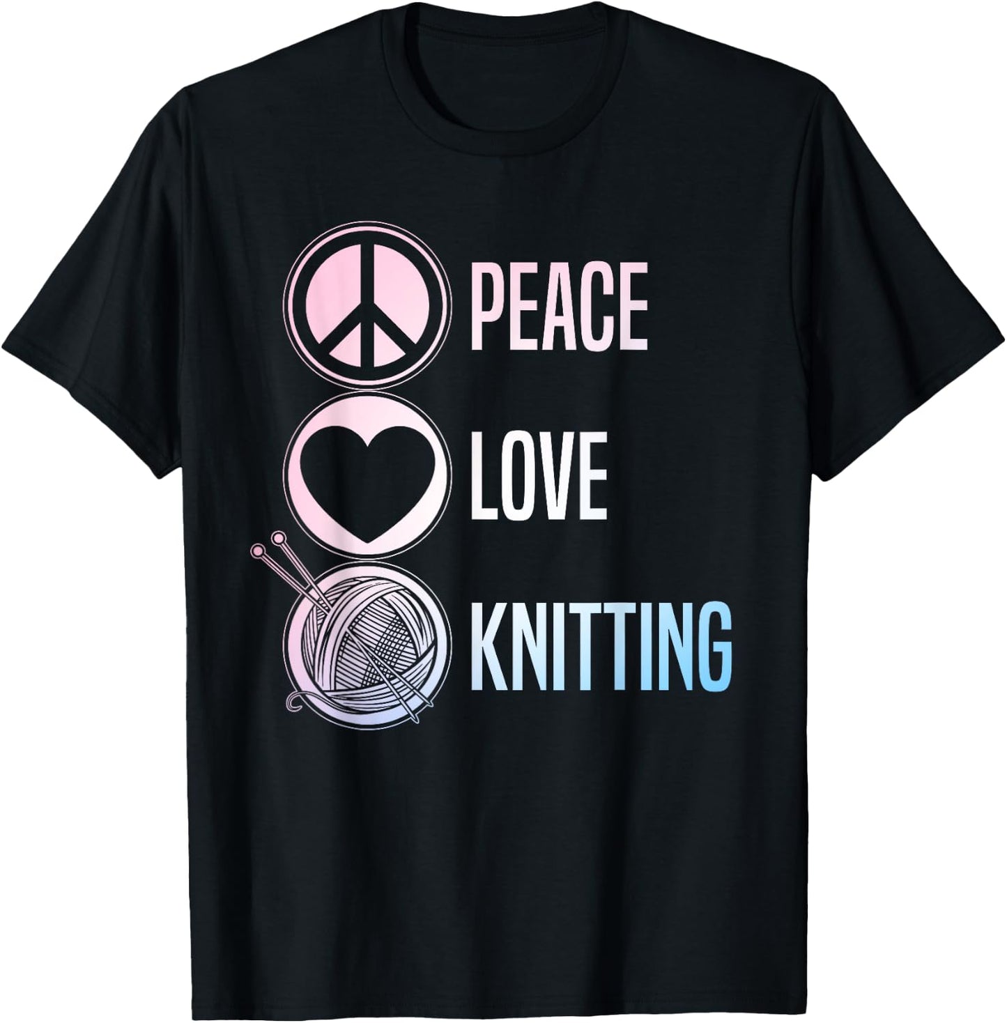 Funny Knitting Art Men Knit Yarn Lover Knitter T-Shirt - T-Shirt | Black