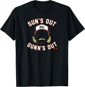Gunnar Henderson - Sun's Out Gunn's Out - Baltimore Baseball T-Shirt - T-Shirt | Black