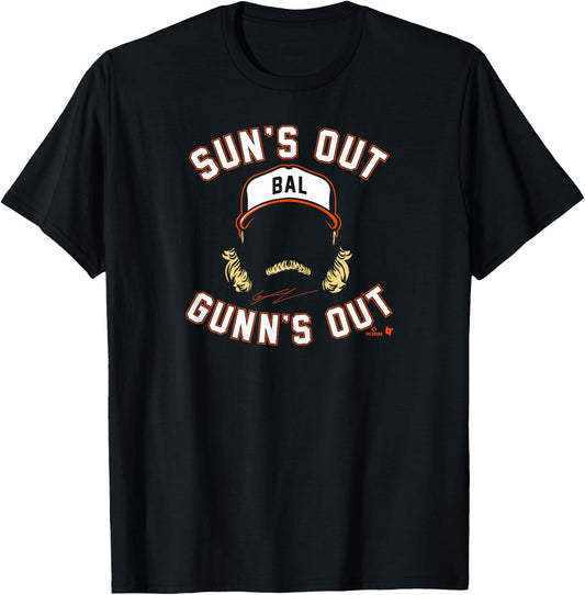 Gunnar Henderson - Sun's Out Gunn's Out - Baltimore Baseball T-Shirt - T-Shirt | Black