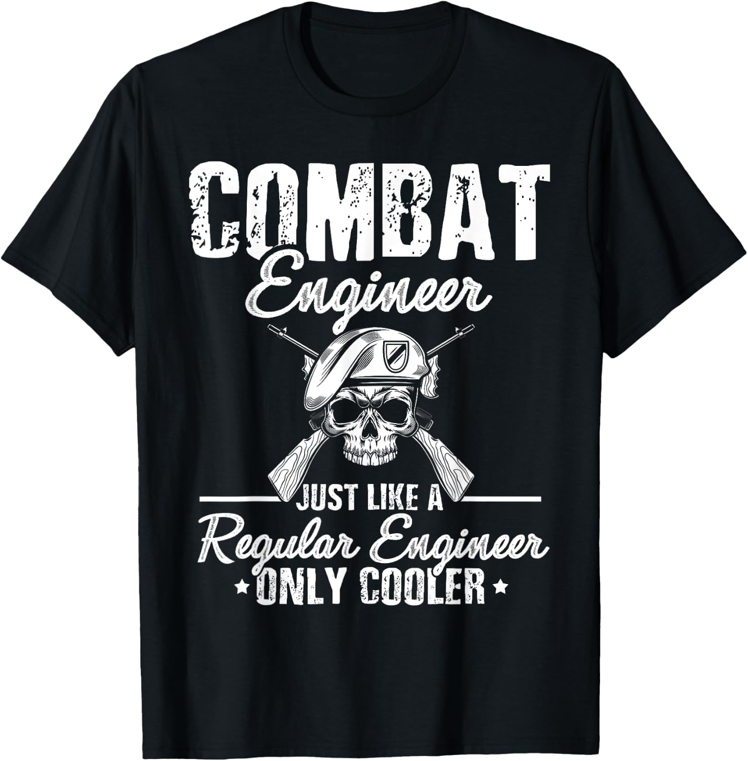 US Army Combat Engineer US Military Combat Engineer T-Shirt - T-Shirt | Black