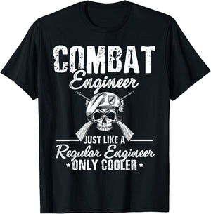 US Army Combat Engineer US Military Combat Engineer T-Shirt - T-Shirt | Black