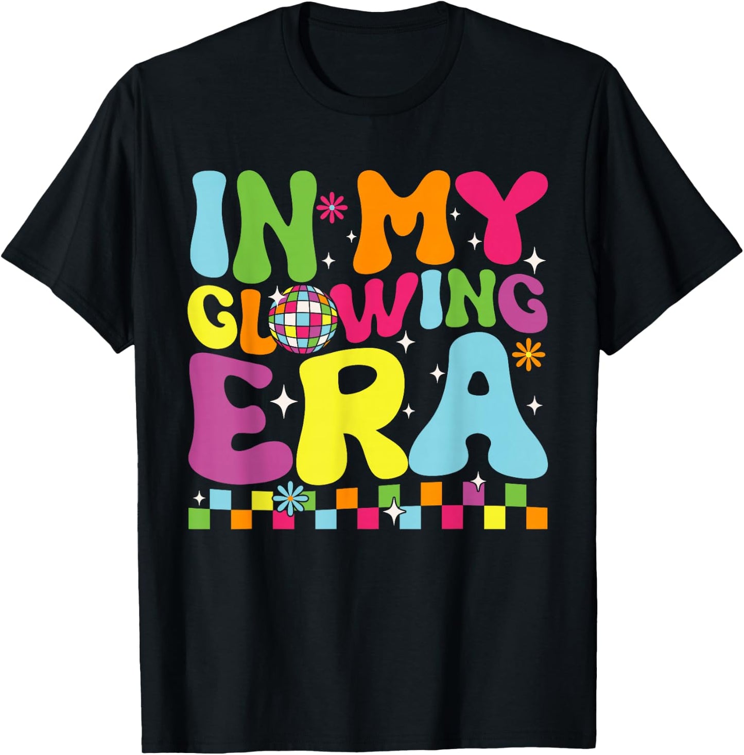 In My Glowing Era Summer Vacation Trips Funny Teachers T-Shirt - T-Shirt | Black