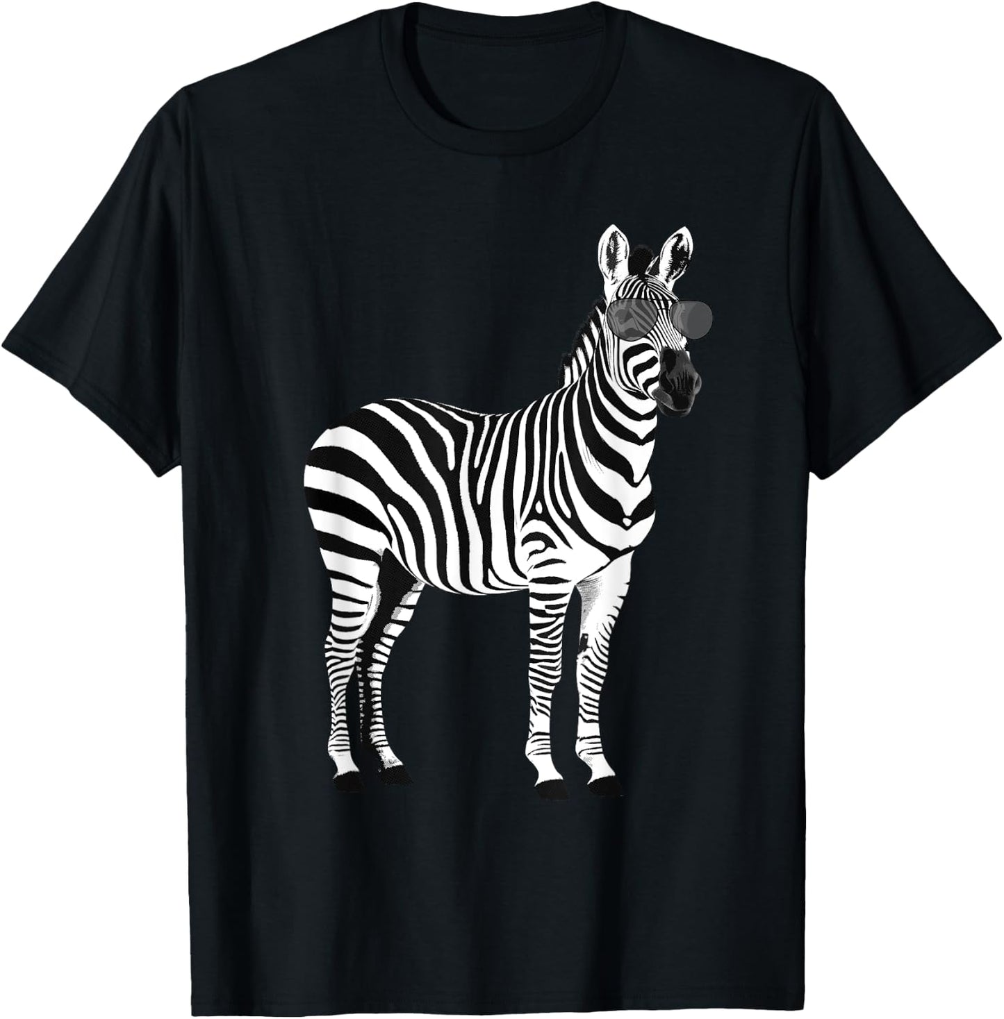 Funny Zebra Design Women Boy Girl Animal Zebra Lover T-Shirt - T-Shirt | Black