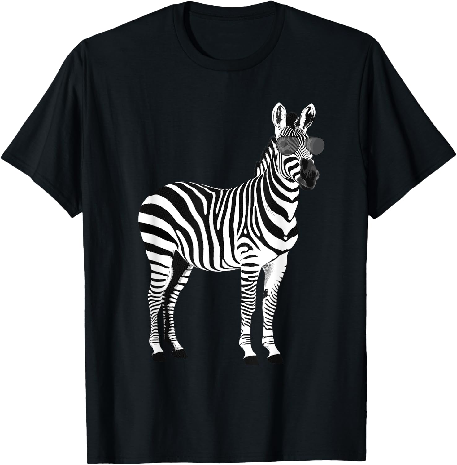 Funny Zebra Design Women Boy Girl Animal Zebra Lover T-Shirt - T-Shirt | Black