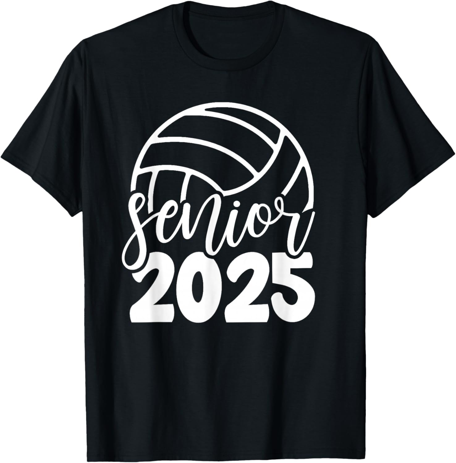 Volleyball Senior Class Of 2025 High School Senior For Girls T-Shirt - T-Shirt | Black