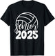 Volleyball Senior Class Of 2025 High School Senior For Girls T-Shirt - T-Shirt | Black