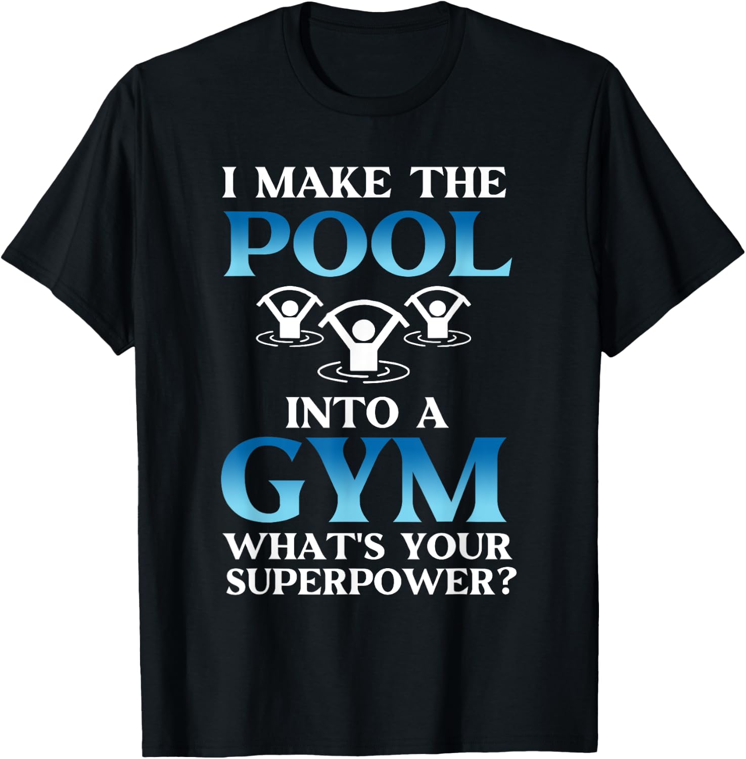 Funny Water Aerobics Instructor T-Shirt - T-Shirt | Black