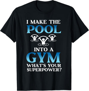 Funny Water Aerobics Instructor T-Shirt - T-Shirt | Black