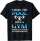Funny Water Aerobics Instructor T-Shirt - T-Shirt | Black