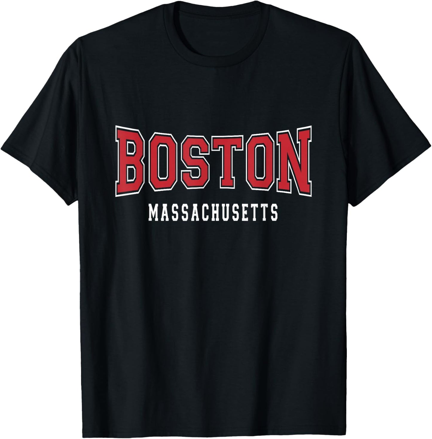 Boston Massachusetts MA Vintage Sports Design T-Shirt - T-Shirt | Black