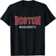 Boston Massachusetts MA Vintage Sports Design T-Shirt - T-Shirt | Black